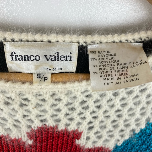 Franco Valero Floral Vintage Sweater Size S - Picture 5 of 5